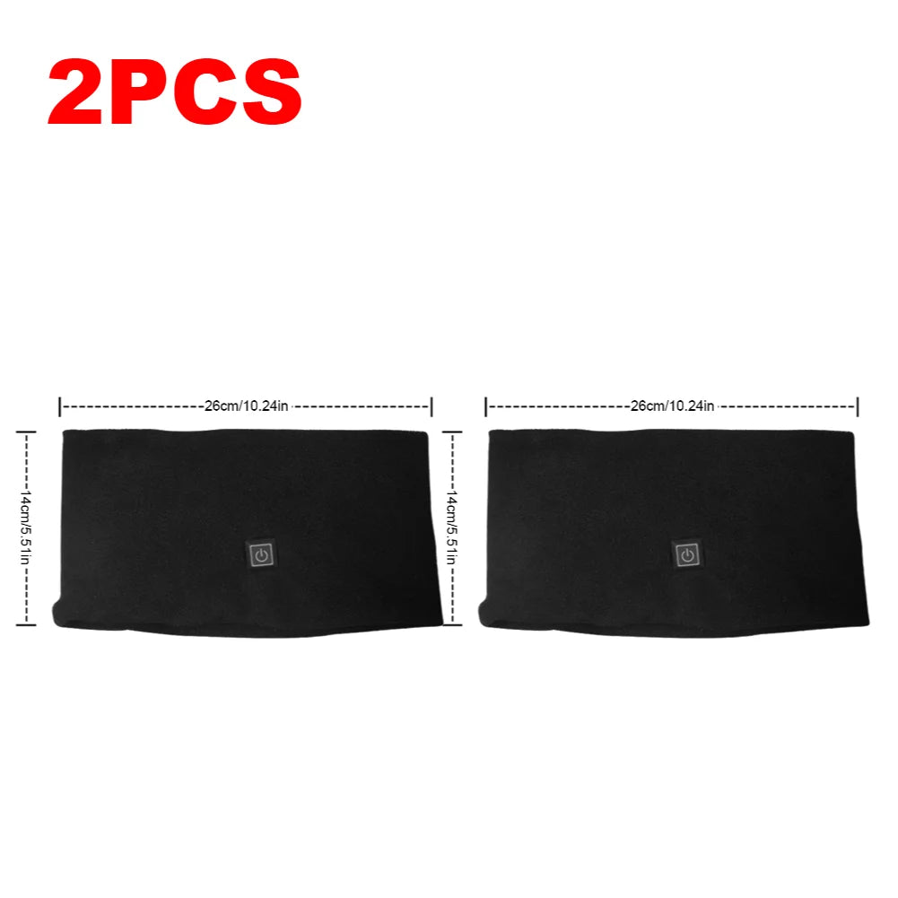 Winter Electric Heated Scarf Unisex Windproof Thermal Fleece Scarf Rechargeable Heating Neck Wrap For Cycling Skiing Camping New