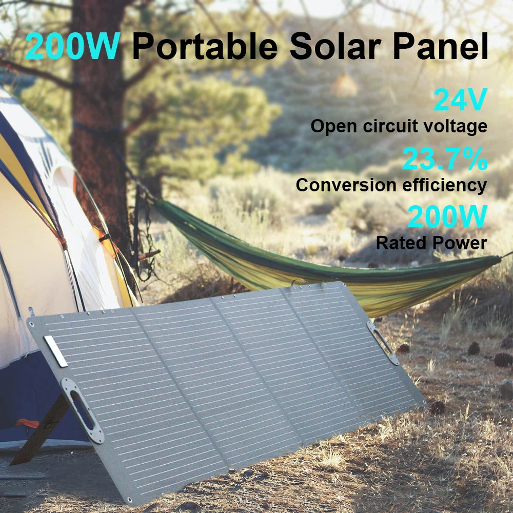 Ctolity 100W 200W Solar Panel For Camping ETFE Flexible Foldable Solar Generator Portable kit panel solar 12V-18V Waterproof