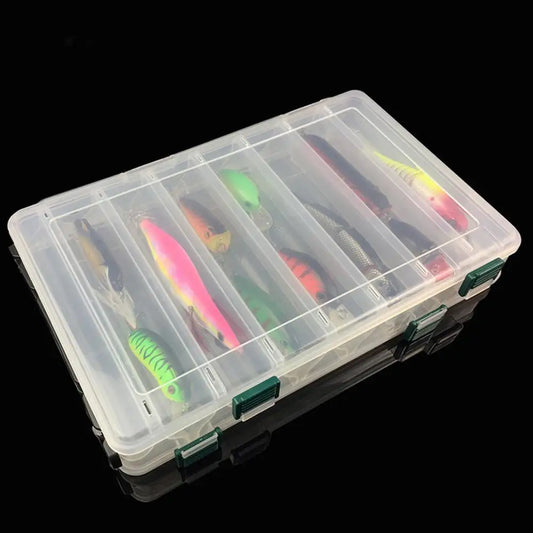 14 Grid Fishing Lure Box Large Capacity Double Sided Fishing Storage Case Portable Multifunctional for Fish Hook Lure Fake Bait