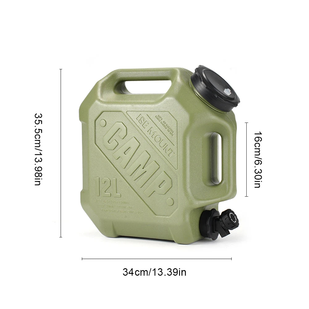 12/13/19L Water Tank Outdoor Water Bin Large Capacity Camping Bucket with Faucet No Leakage Water Bucket Container for Travel