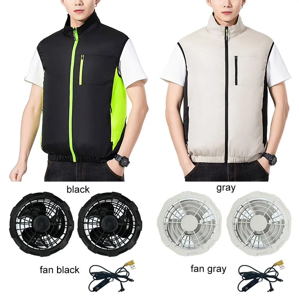 Summer Cooling Vest for Men Women Cooling Work Clothes Hiking Clothes for High Temperature Work Fishing Vest