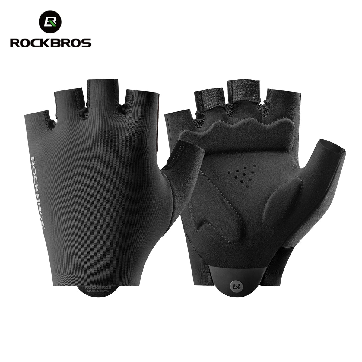 ROCKBROS Summer Cycling Half Finger Gloves High Elastic Lightweight Breathable Shock Absorption Palm Pad Men Women Cycling Glove