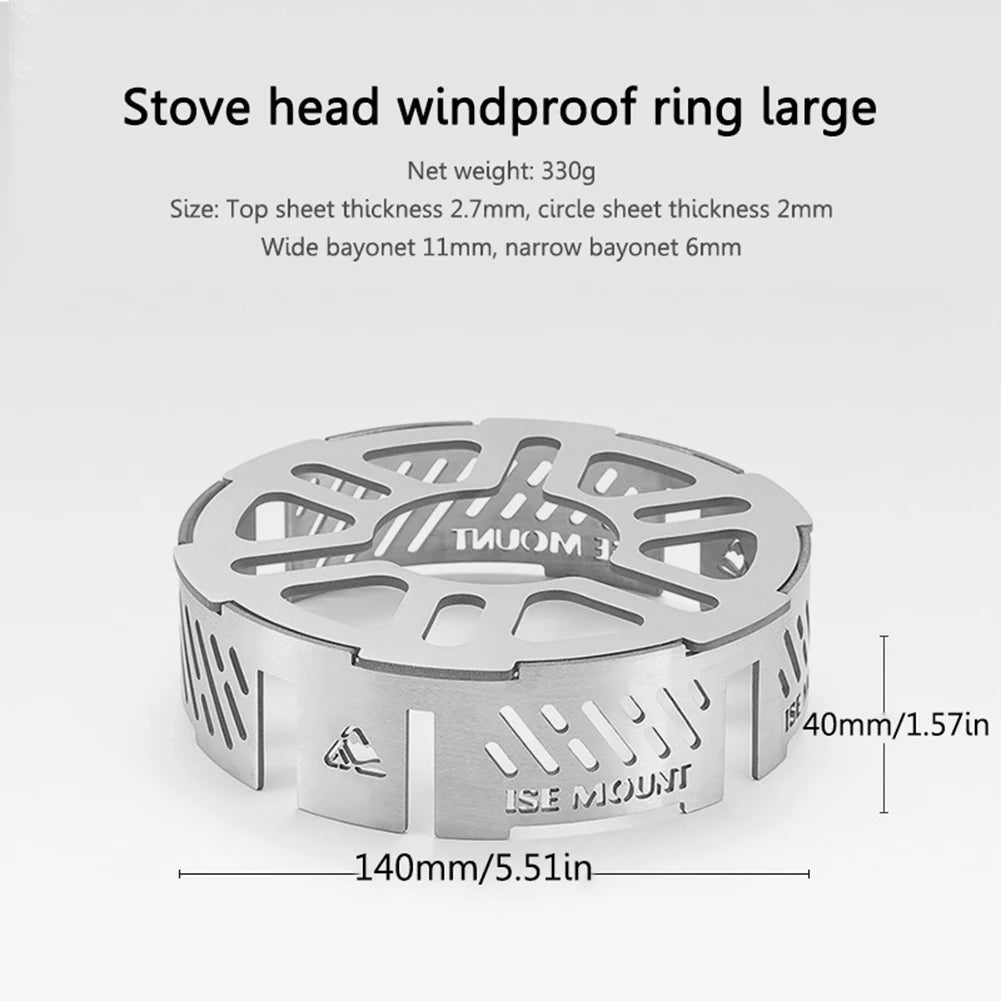 Outdoor Stove Windshield Portable Camping Stove Windproof Ring High-temperature Resistant Camping Picnic Cooking Supplies