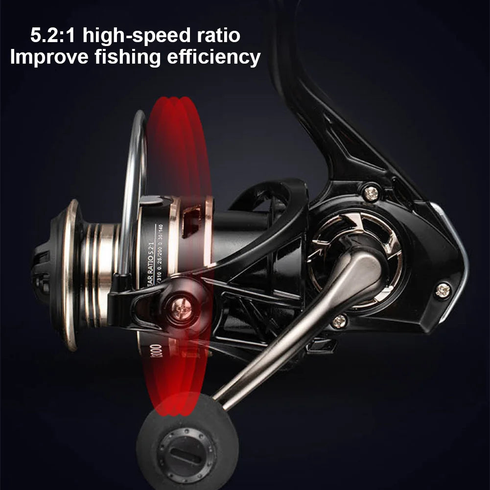 Spinning Reel Max Drag 8KG All-Metal Fishing Reel  Fishing Coil Wheel Metal Spool Handle Fishing Tackle Fishing Accessories