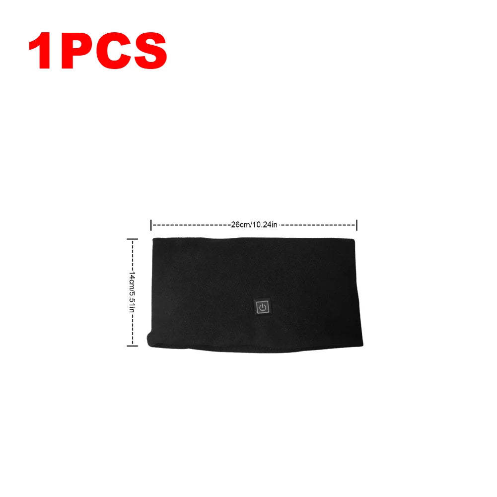 Winter Electric Heated Scarf Unisex Windproof Thermal Fleece Scarf Rechargeable Heating Neck Wrap For Cycling Skiing Camping New