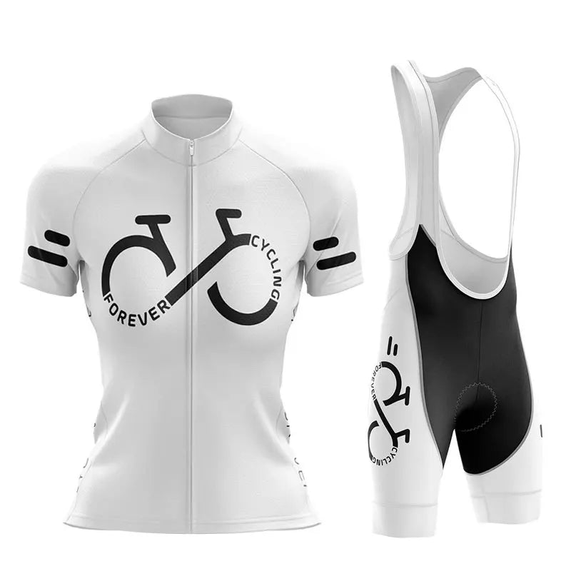 Forever Cycling Team Women Cycling Clothing Summer Short Sleeve Cycling Jersey Set Mountain Bike Clothes Maillot Ciclismo Mujer