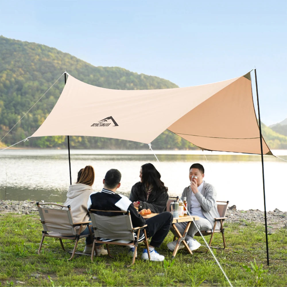 Outdoor Hiking Pop Up Tent Waterproof Oxford Cloth Automatic Set Up 2 In 1 Canopy Tent for Camping