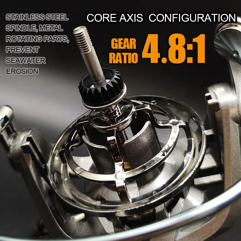 NGK Long Shot Jigging Spinning Reel 8000/9000/10000/12000/14000 Series 18BB Surf Fishing Reels 55lb Max Drag Saltwater Big Reel