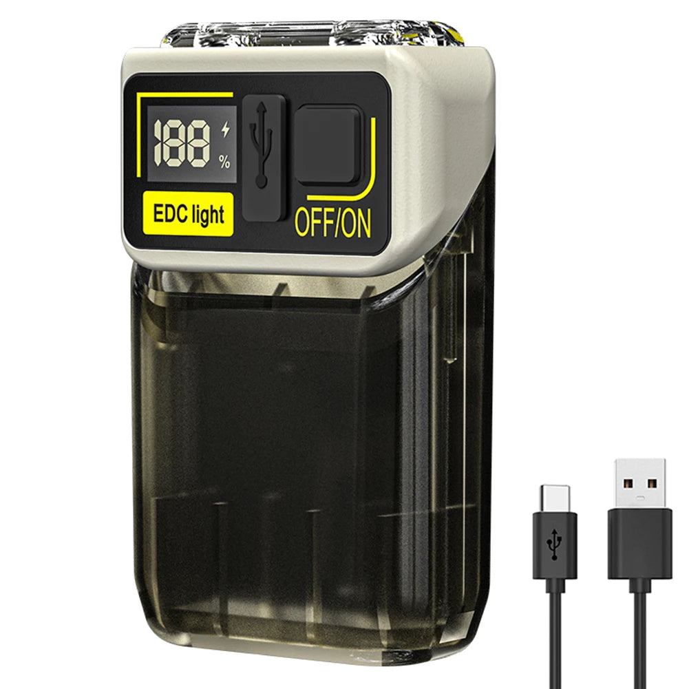 Pocket Camping Light 6 Light Modes LED+COB Mini Keychain Flashlight 380LM Small Flashlights for Walking Hiking Camping Emergency