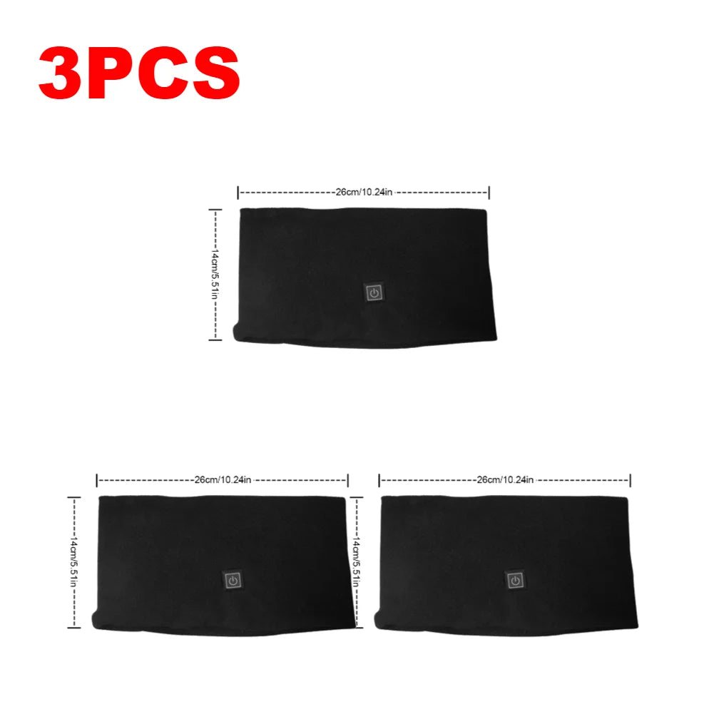 Winter Electric Heated Scarf Unisex Windproof Thermal Fleece Scarf Rechargeable Heating Neck Wrap For Cycling Skiing Camping New