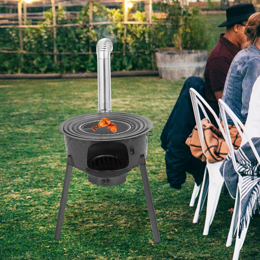 Multifunction Wood Burning Stove Portable Charcoal Stove Camping Stove for Outdoor/Backyard Cooking