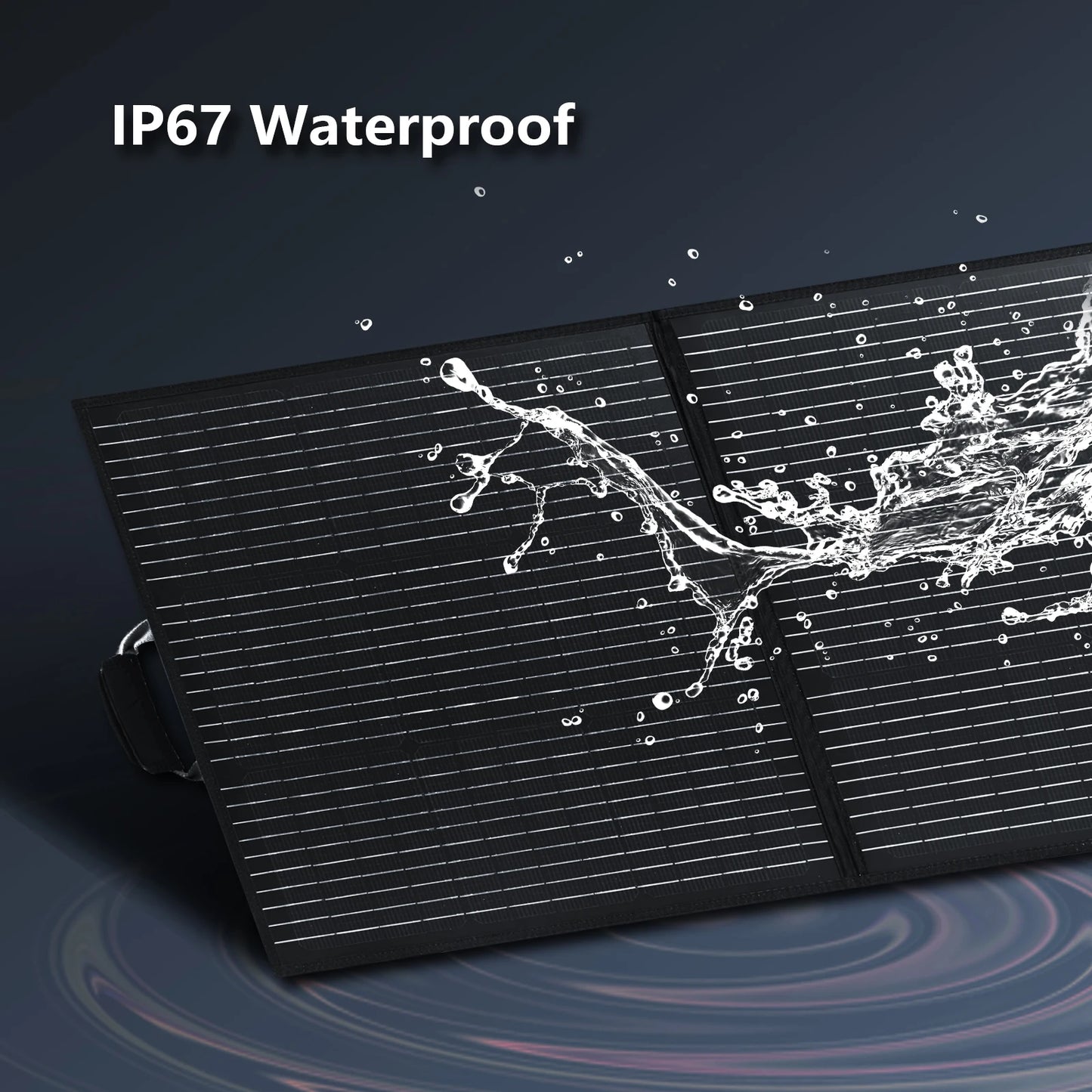 MHPOWOS Power Backup 110W Portable Solar Panel 20V Waterproof Foldable Solar Charger for Camping Fishing Outdoor RV Powerstation