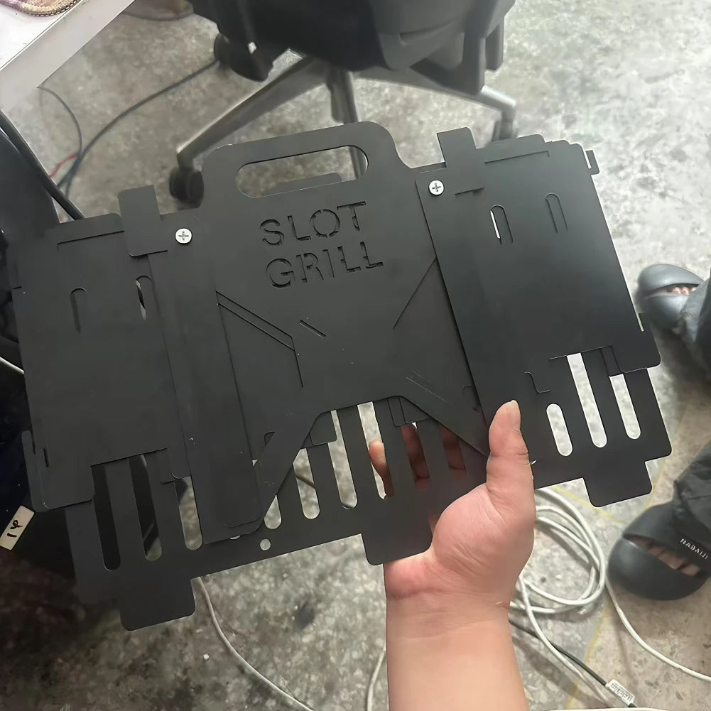 Stainless Steel Compact Charcoal Grill Foldable Small Camping Grills Charcoal Barbecue Picnic Grill Outdoor Camping Equipment