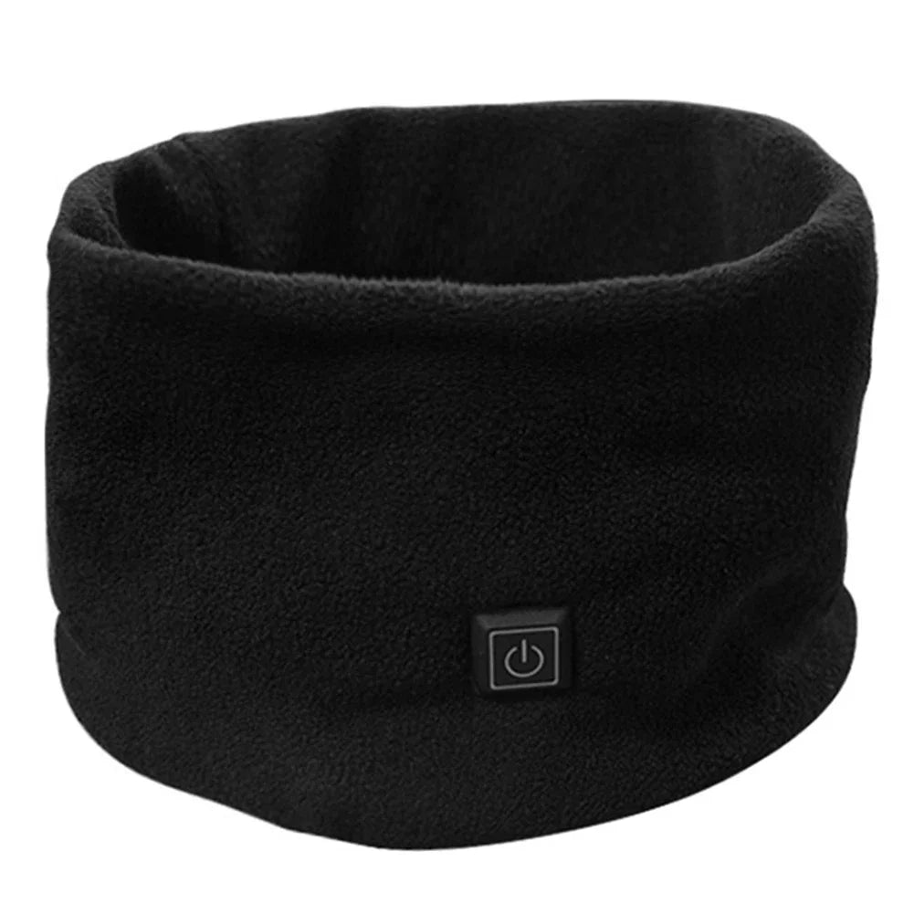 Unisex Winter Electric Heated Scarf Neck Wrap Rechargeable Neck Warmer 3 Speed Heating Fleece Scarf for Cycling Skiing Camping