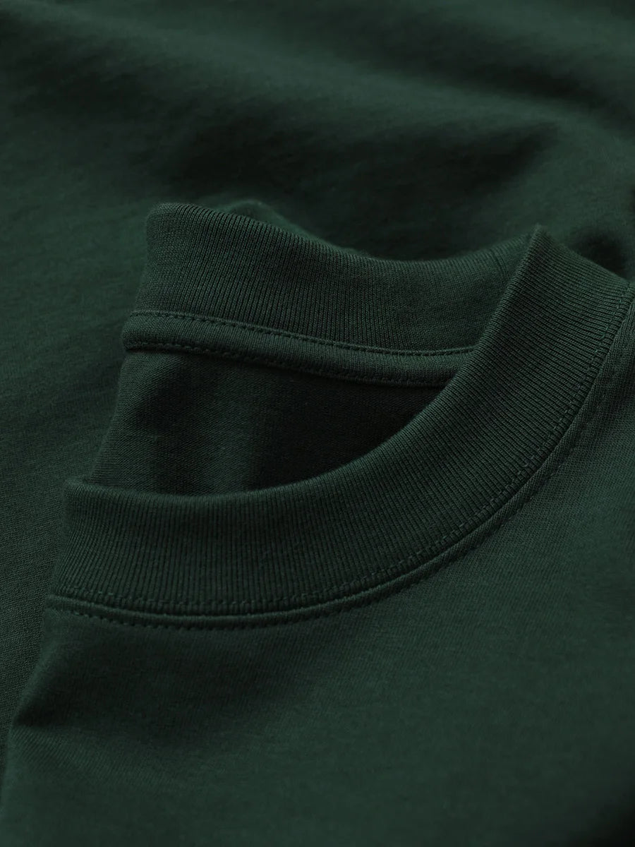 11.29oz 320Grams Heavy Cotton Weight Oversized Loose Men T-shirt Solid Color Drop Shoulder Short Sleeve High Quality