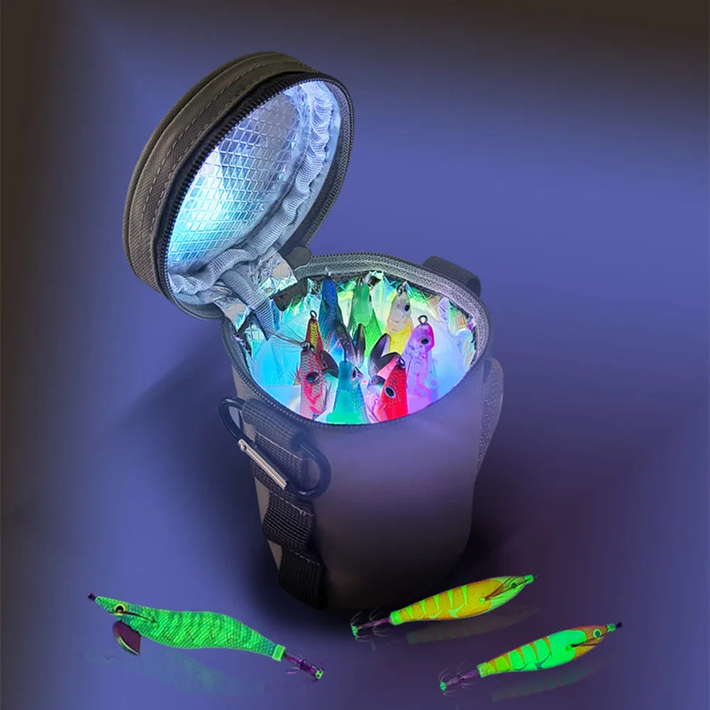 UV Squid Jig Fill Light UV Lighter Accumulator Fishing Bag Metal Jig Lure Soft Bait Sequin Fill Light Sea Fishing Accessory