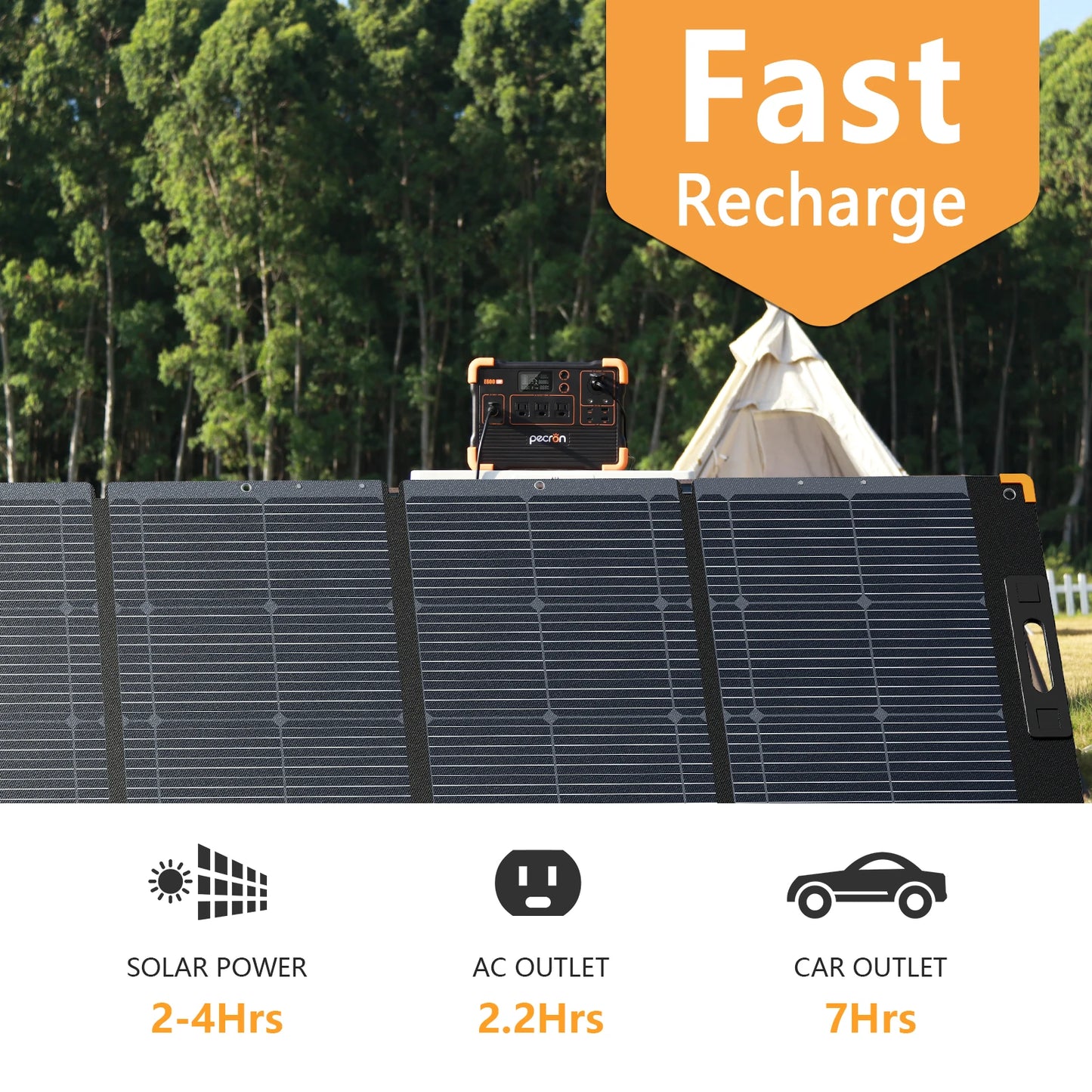 pecron E600LFP Portable Power Station 614Wh Solar Generator with 3X1200W AC Outlets LiFePO4 Battery Backup for Outdoor Camping