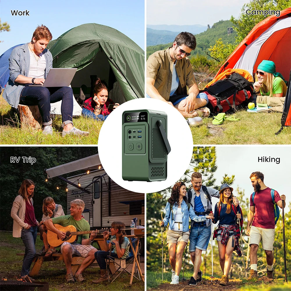 Ctolity AP200L 200W Power Bank 192Wh Lifepo4 Battery 60000mAh Solar Generator for Camping Portable Power Station LED Light