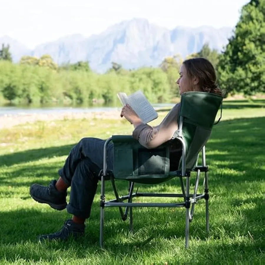 Naturehike Folding Camping Chair with Side Table Portable Director Chair for Outdoor Camp Lawn Hiking Fishing Sports