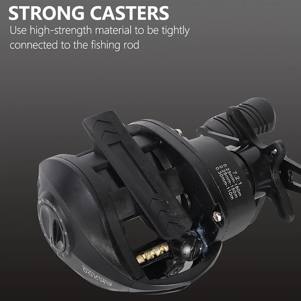 High Performance Baitcasting Reel 72 to 1 Gear Ratio 10kg Drag 18 Plus 1BB Ideal for Beginners Fishing Accessories