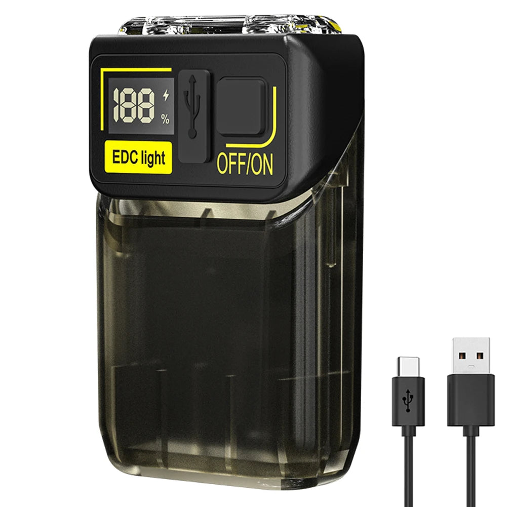 Pocket Camping Light 6 Light Modes LED+COB Mini Keychain Flashlight 380LM Small Flashlights for Walking Hiking Camping Emergency