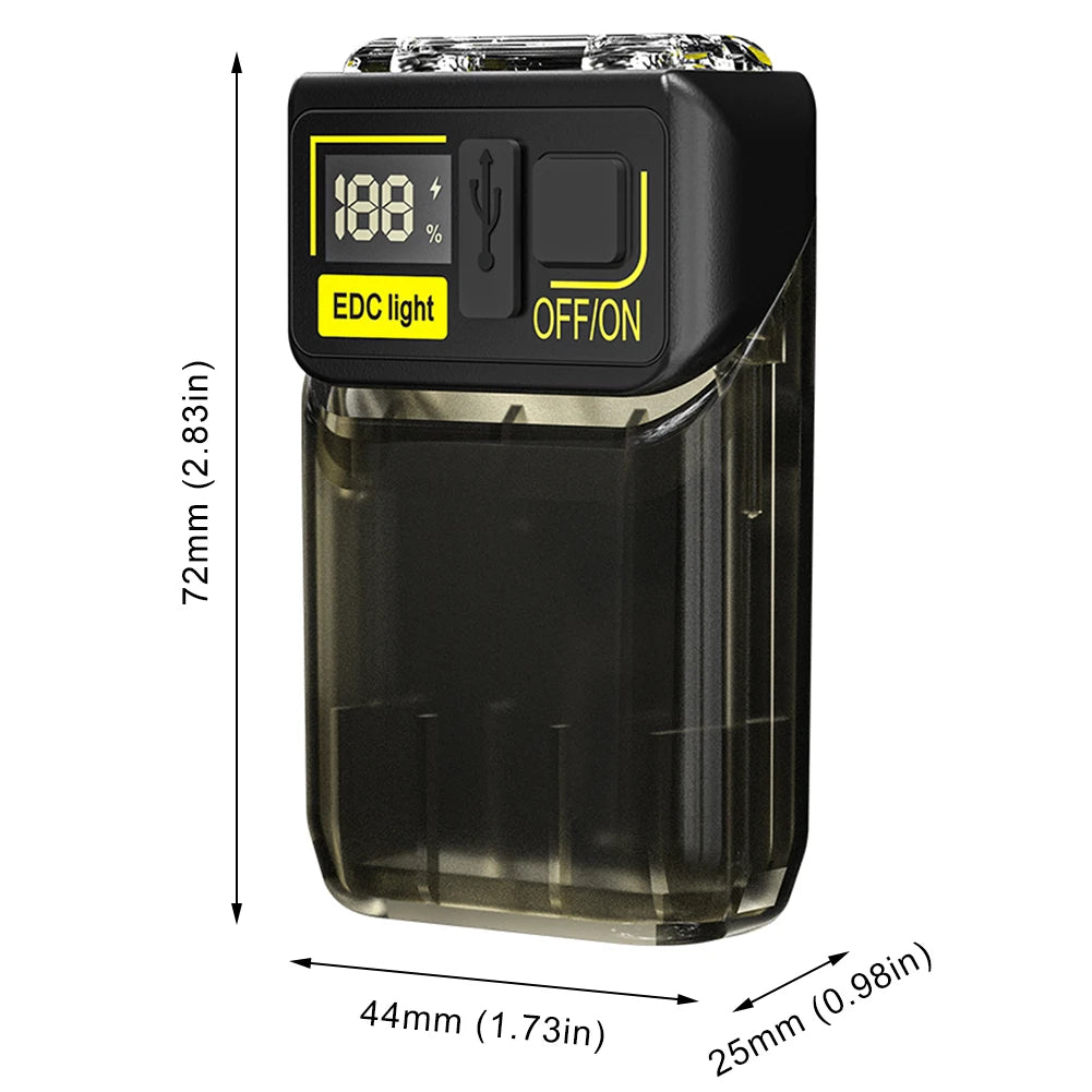 Pocket Camping Light 6 Light Modes LED+COB Mini Keychain Flashlight 380LM Small Flashlights for Walking Hiking Camping Emergency