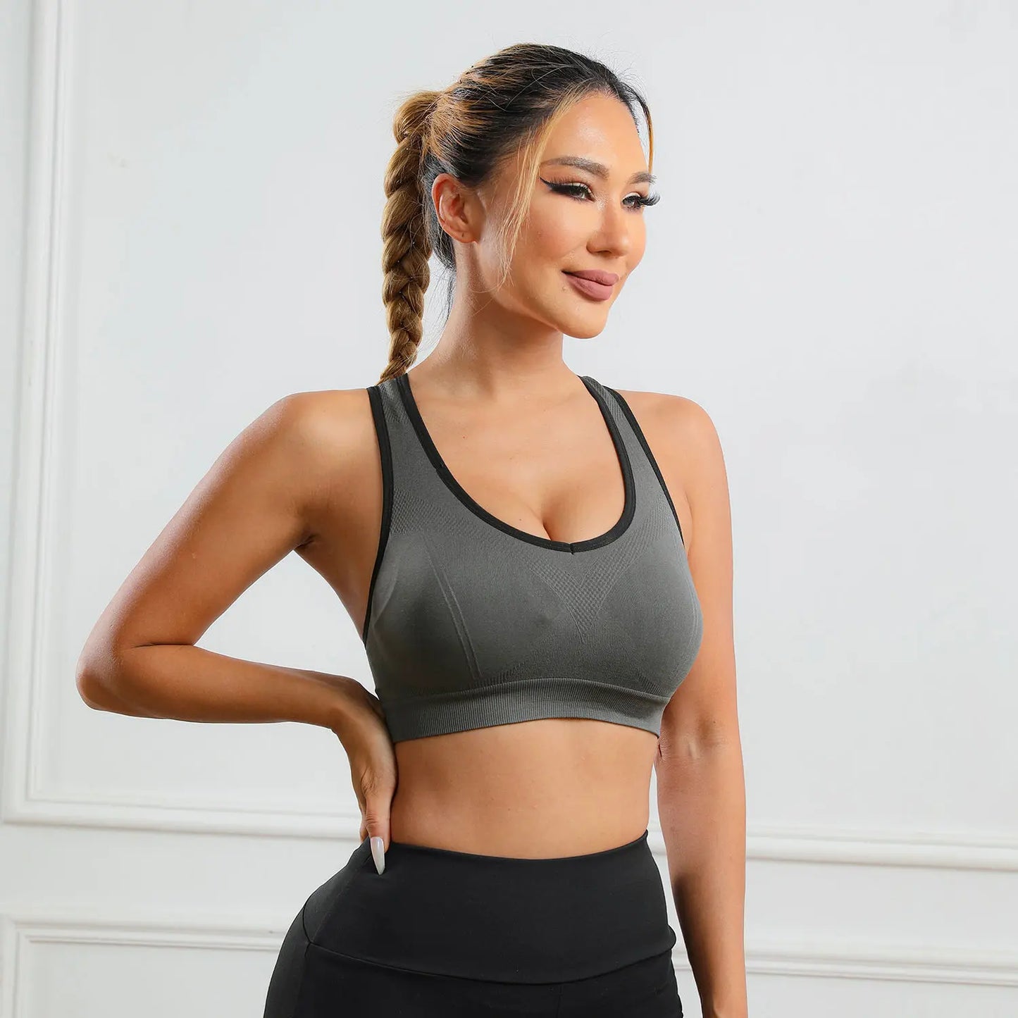 2025 Summer New Women's Yoga Vest with Chest Cushion Detachable Shockproof Comfortable Elastic Vest