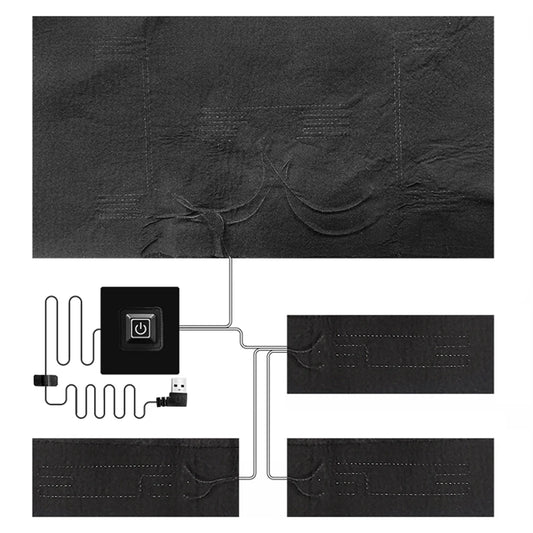 Temperature Control Pad Waterproof Electric Heating Sheet Cloth Jacket Heater Pads 5V for Camping Hiking