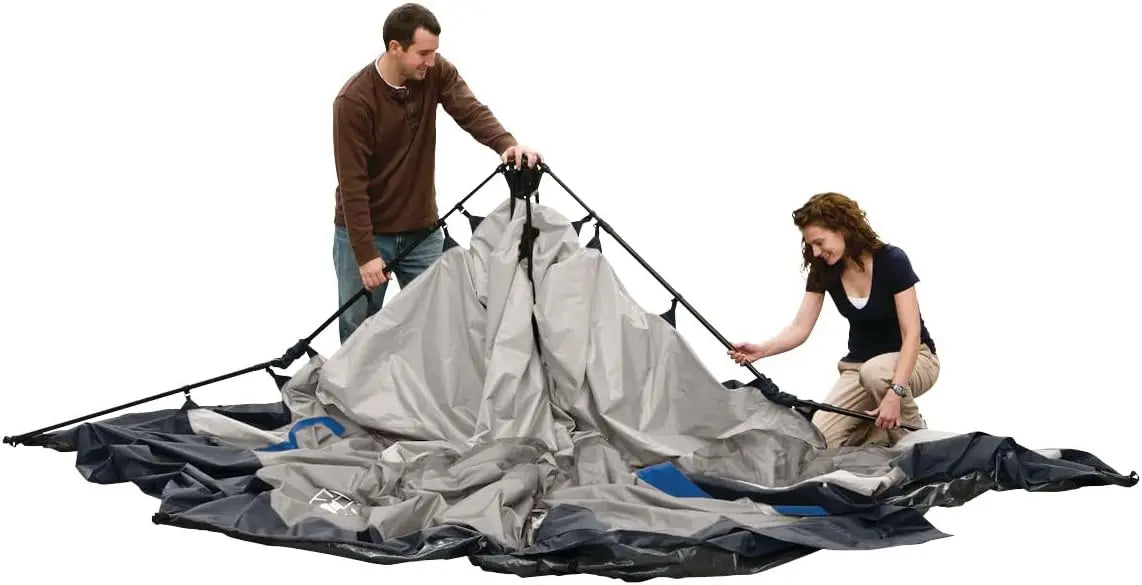 Instant Camping Tent with 1-Minute Setup, Large Family Tent with Pre-Attached Poles, Air Vent, & Carry Bag, Sets Up in About
