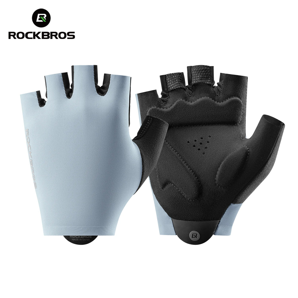 ROCKBROS Summer Cycling Half Finger Gloves High Elastic Lightweight Breathable Shock Absorption Palm Pad Men Women Cycling Glove