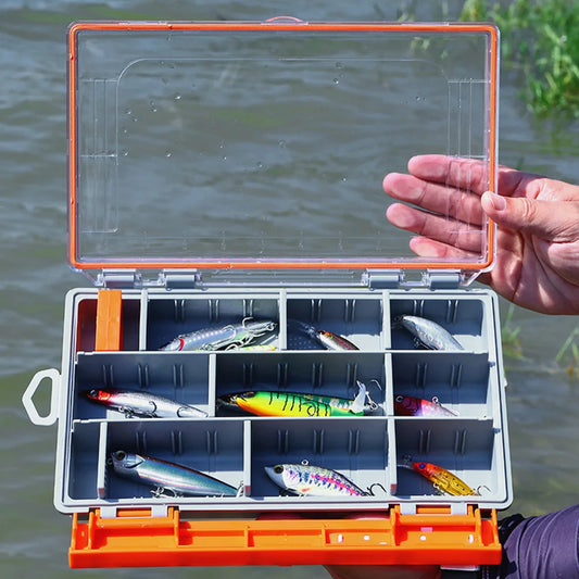 Portable Fishing Gear Accessories Box Fishing Accessories Tool Storage Box Fish Hook Lure Fake Bait Box Fishing Supplies