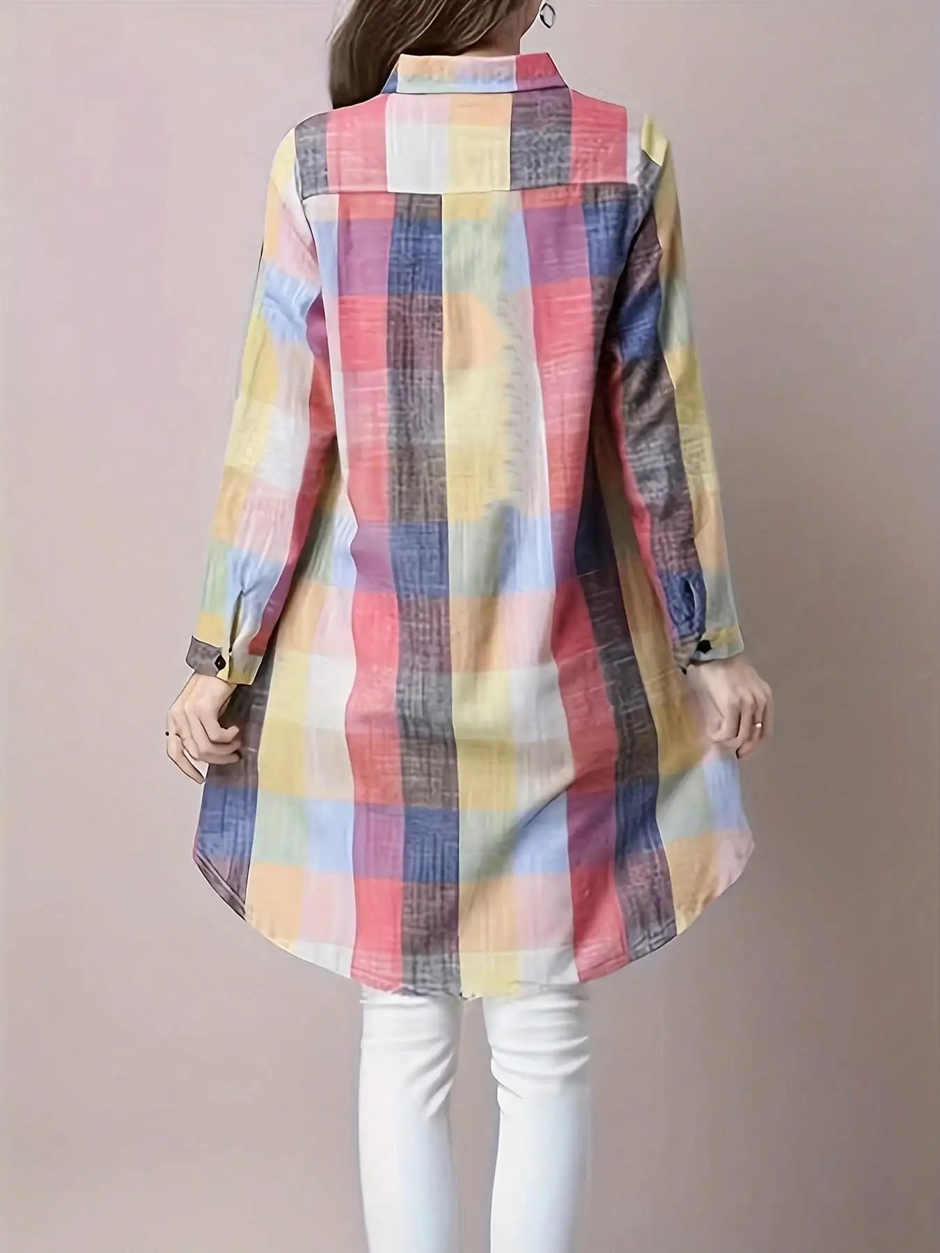 Women's Plaid Shirt Chic Women Blouse Elegant and Youth Women's Blouses New In External Clothes Korean Style