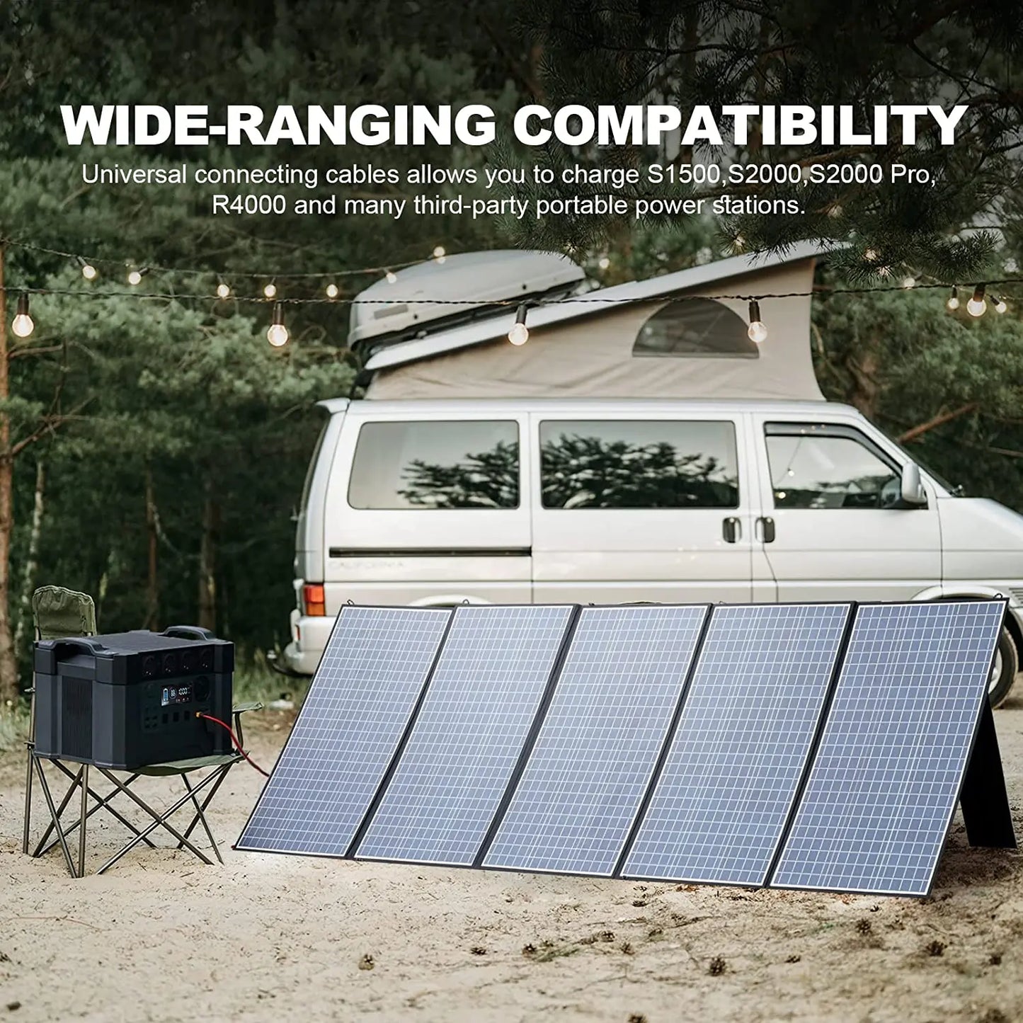 ALLPOWERS 400W / 200W / 140W / 100W / 60W  Portable Solar Panel Waterproof for Outdoor Camping RV Garden Roof
