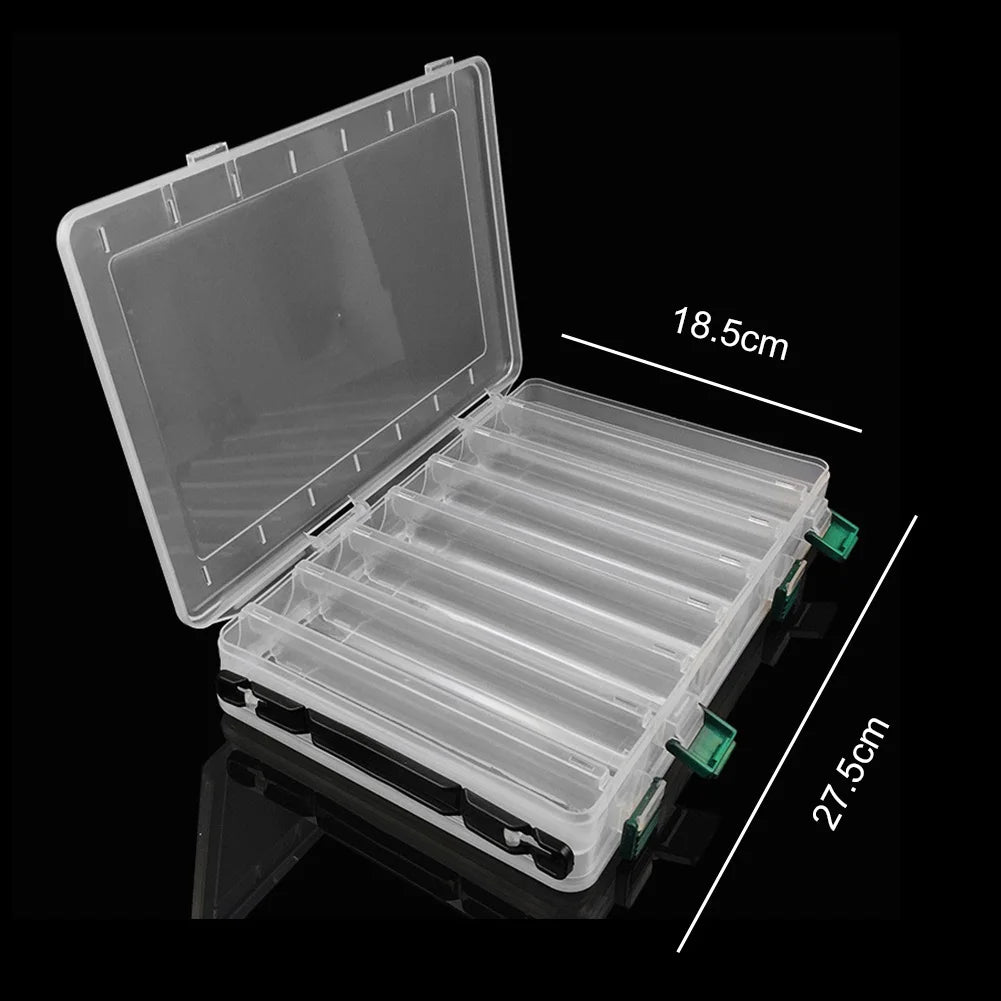 14 Grid Fishing Lure Box Large Capacity Double Sided Fishing Storage Case Portable Multifunctional for Fish Hook Lure Fake Bait