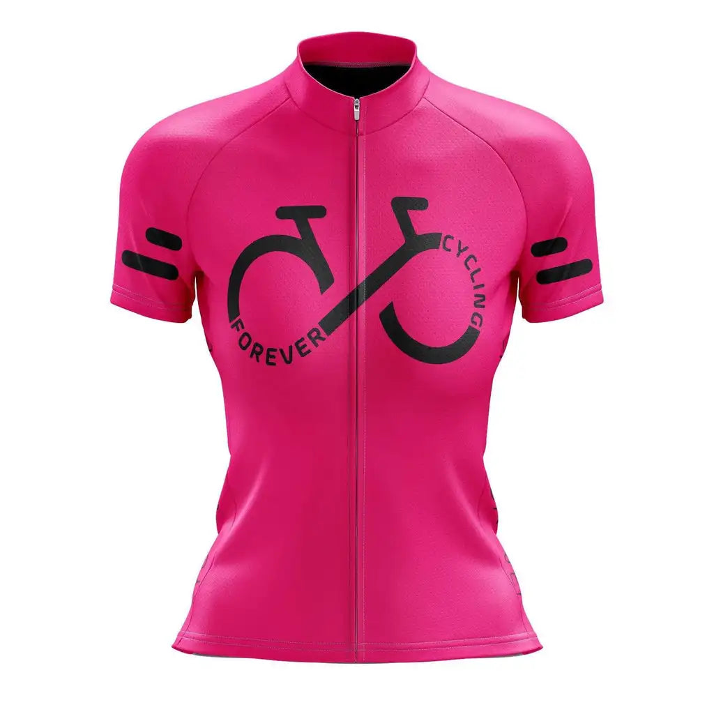 Forever Cycling Team Women Cycling Clothing Summer Short Sleeve Cycling Jersey Set Mountain Bike Clothes Maillot Ciclismo Mujer