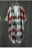 Women's Plaid Shirt Chic Women Blouse Elegant and Youth Women's Blouses New In External Clothes Korean Style