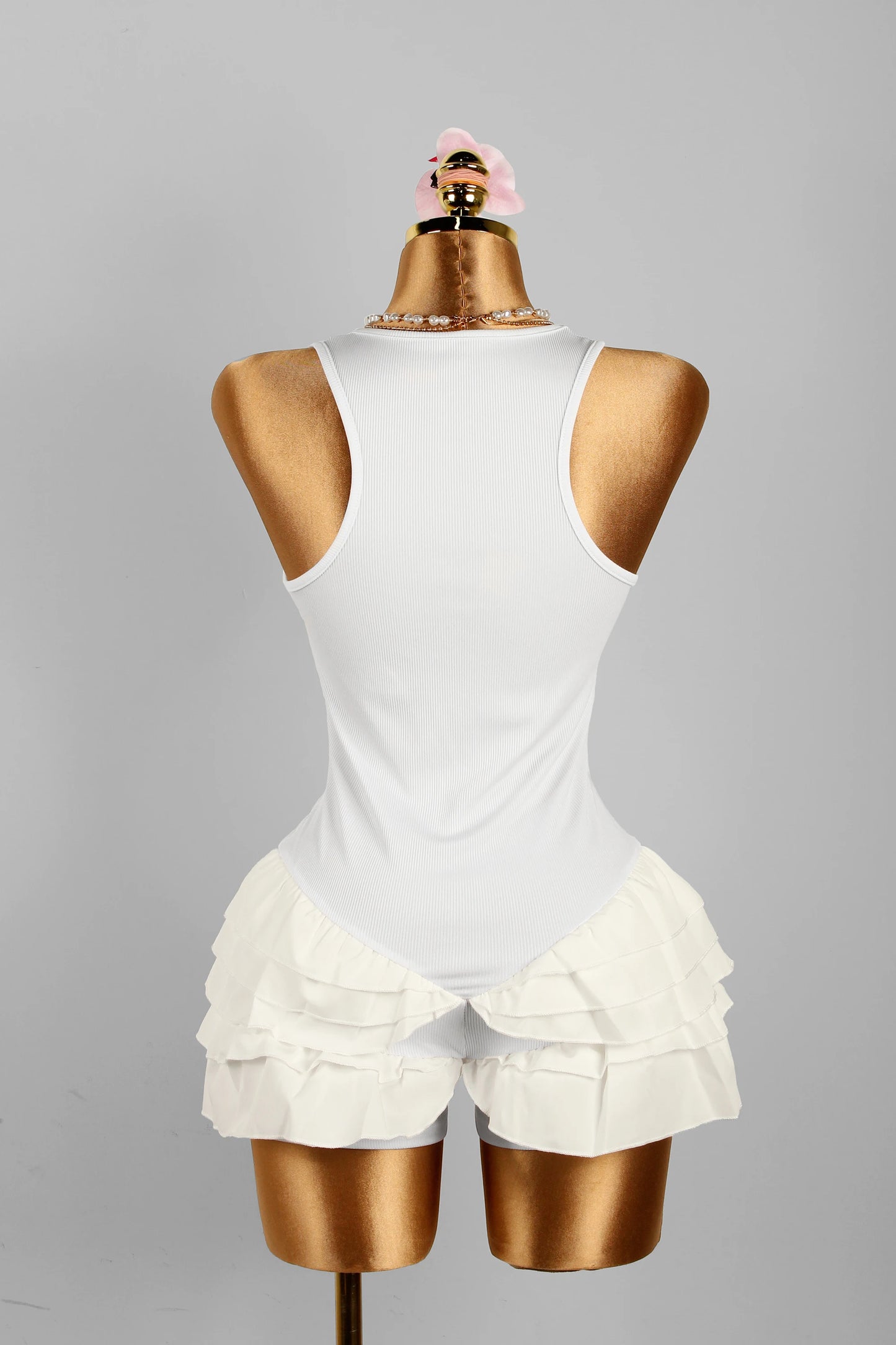 2025 Fall Trendy Solid Color Jumpsuit Sexy Halter Neck Wide Leg Romper with Pleated Detail club outfits for women 2025