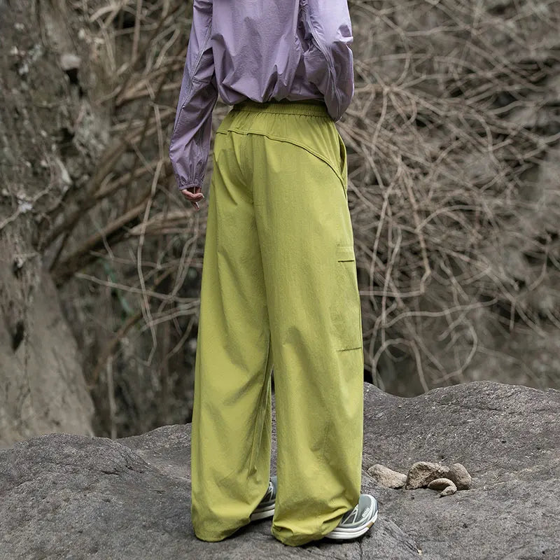 Women's Trendy Street Style Cargo Pants Fashion Oversized Pocket High Waist Baggy Pant Women Hip Hop Straight New Trousers Pink