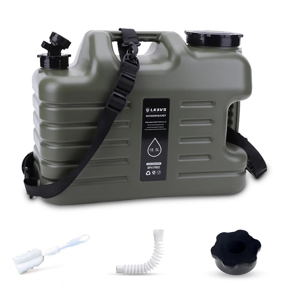 12/13/19L Water Tank Outdoor Water Bin Large Capacity Camping Bucket with Faucet No Leakage Water Bucket Container for Travel