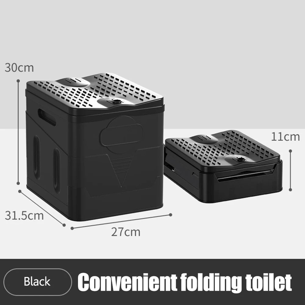 Car Toilet Bucket Portable Outdoor Folding Toilet Strong Bearing Capacity Reusable Trash Can for Camping Hiking Trips Beach