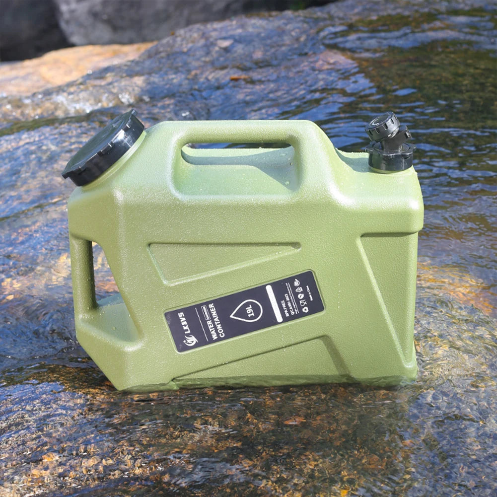 12/13/19L Water Tank Outdoor Water Bin Large Capacity Camping Bucket with Faucet No Leakage Water Bucket Container for Travel
