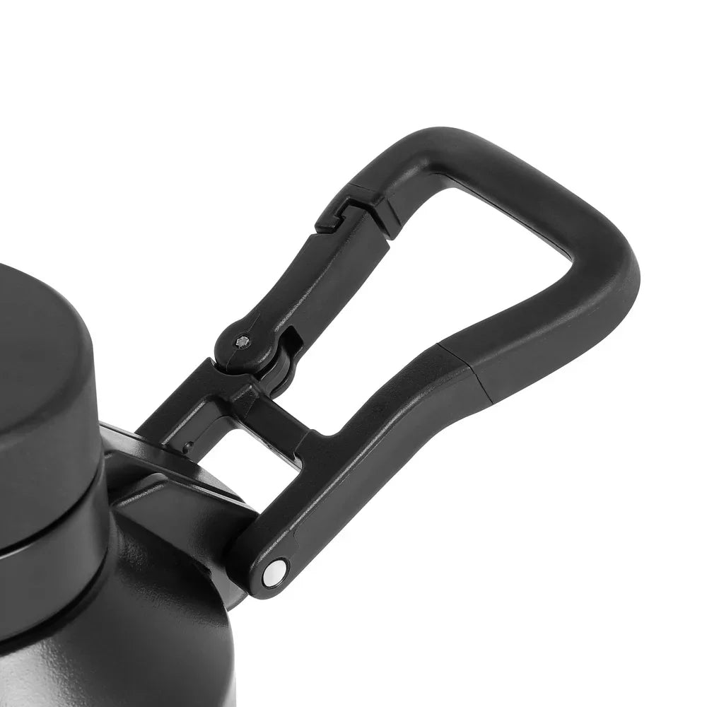 24 oz Triple-Walled Stainless Steel Water Bottle Leakproof Chug Lid Silicone Boot Carabiner Clip Perfect Camping Hiking Sports