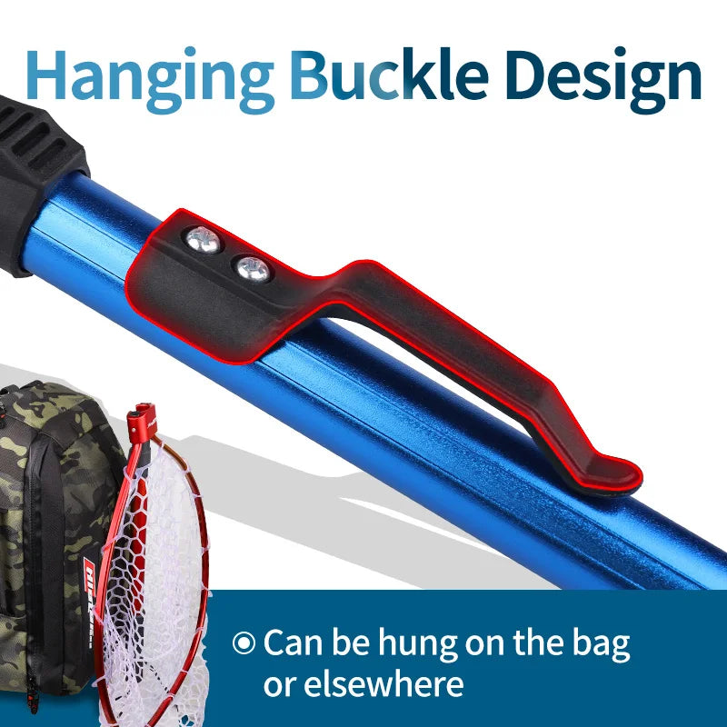HISTAR Ultralight Portable Soft Rubber Mesh With Stainless Steel Handle Fly Fishing Tool Accessories Foldable Landing Net