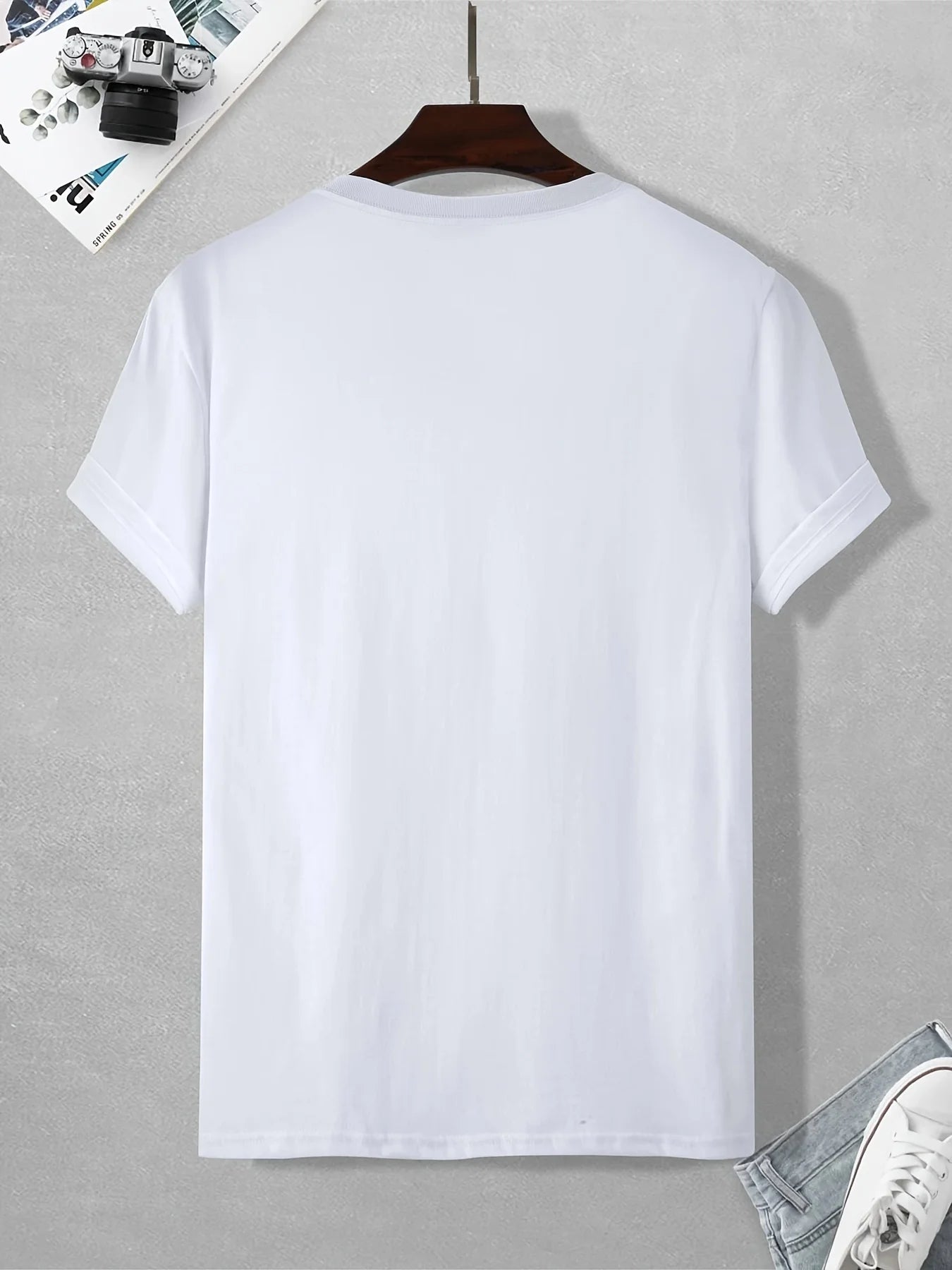 Men's Summer Loose Size 100% Cotton Freedom Graphi Print Casual Slim Fit Round Neck Short Sleeve T-shirt Top