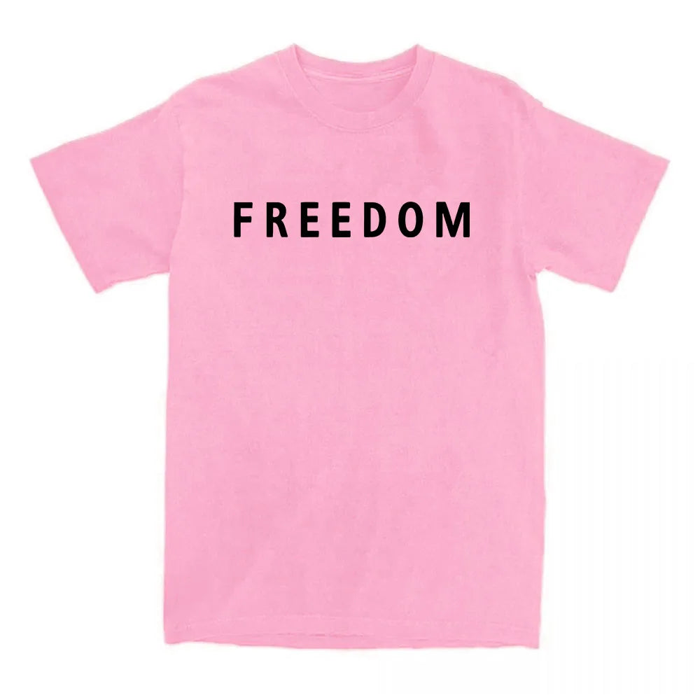 Freedom Charlie Kirk T-shirt Cotton Loose Casual Female/Male Tshirts Unisex Streetwear America American Fashion Women T Shirts