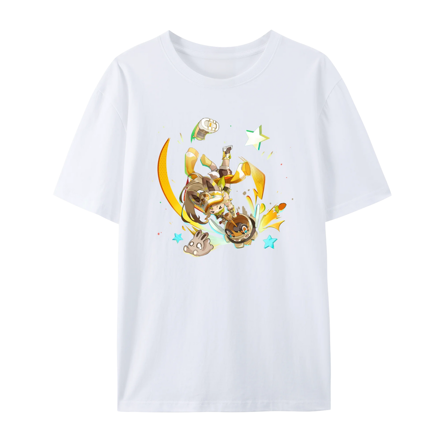 Genshin Impact Kinich Kachina Mualani Ajaw Impression Unisex Short Sleeve Crewneck T-Shirt