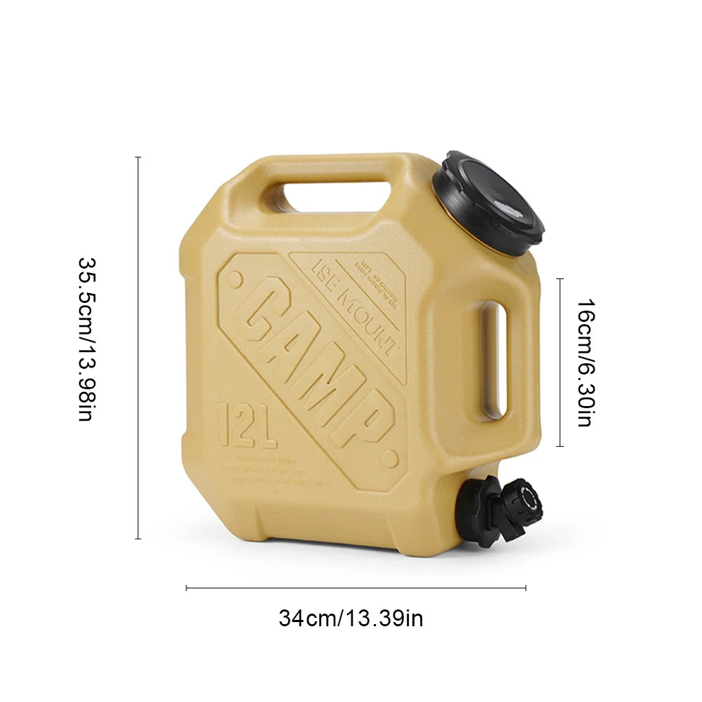 12/13/19L Water Tank Outdoor Water Bin Large Capacity Camping Bucket with Faucet No Leakage Water Bucket Container for Travel
