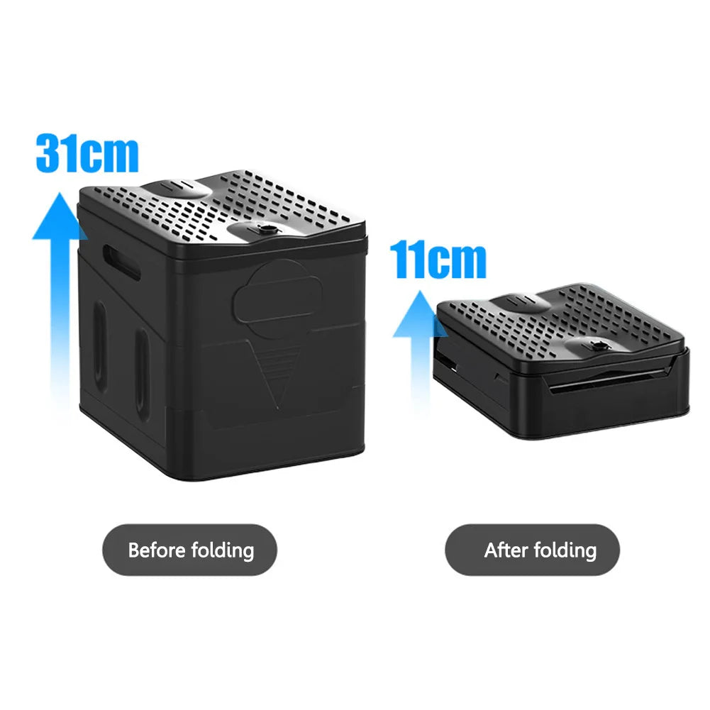 Car Toilet Bucket Portable Outdoor Folding Toilet Strong Bearing Capacity Reusable Trash Can for Camping Hiking Trips Beach