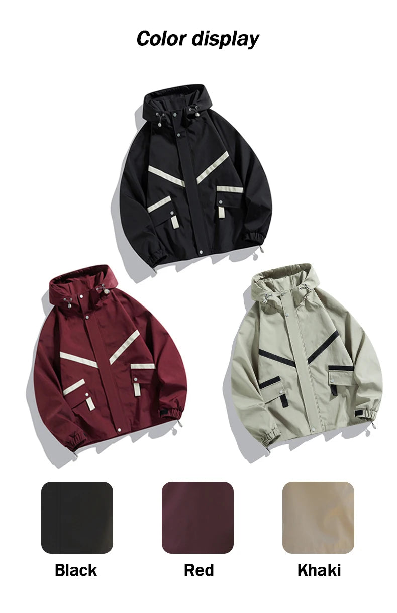 Women's Waterproof Hiking Jacket Windproof Running Coat Outdoor Camping Fishing Trekking Hunting Coat Fashion Hooded Windbreaker