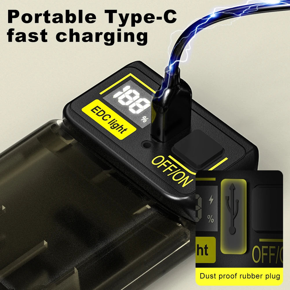 Pocket Camping Light 6 Light Modes LED+COB Mini Keychain Flashlight 380LM Small Flashlights for Walking Hiking Camping Emergency